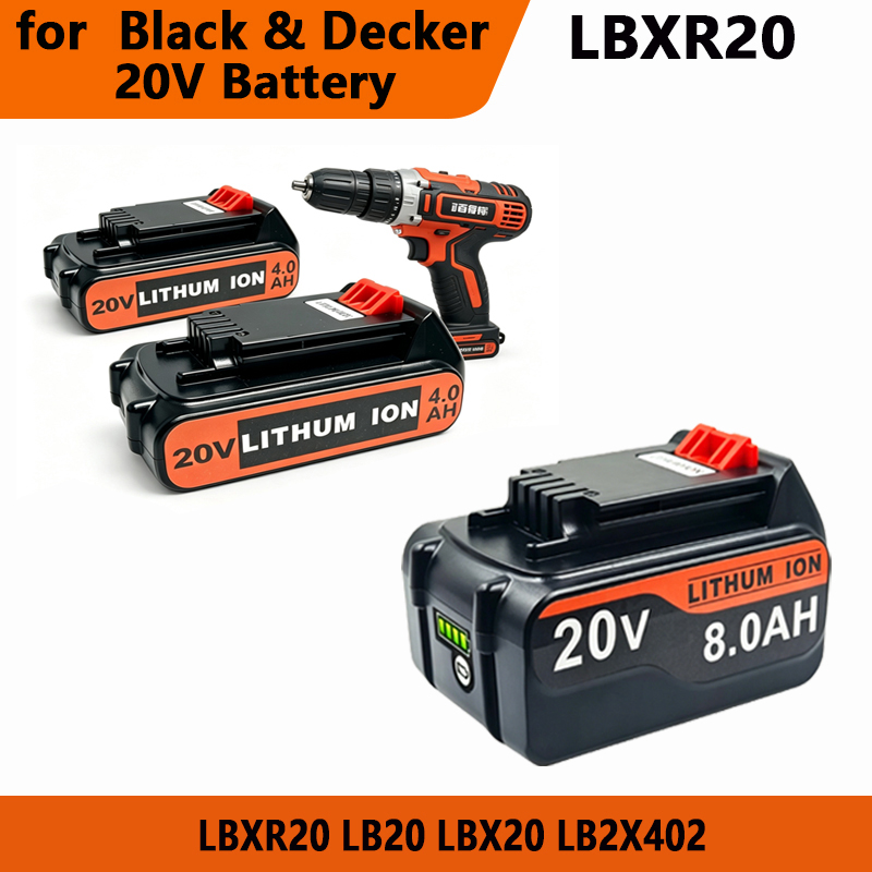 Black+Decker Tool Cordless - بطارية ليثيوم بديلة BL2018 طويلة الأمد