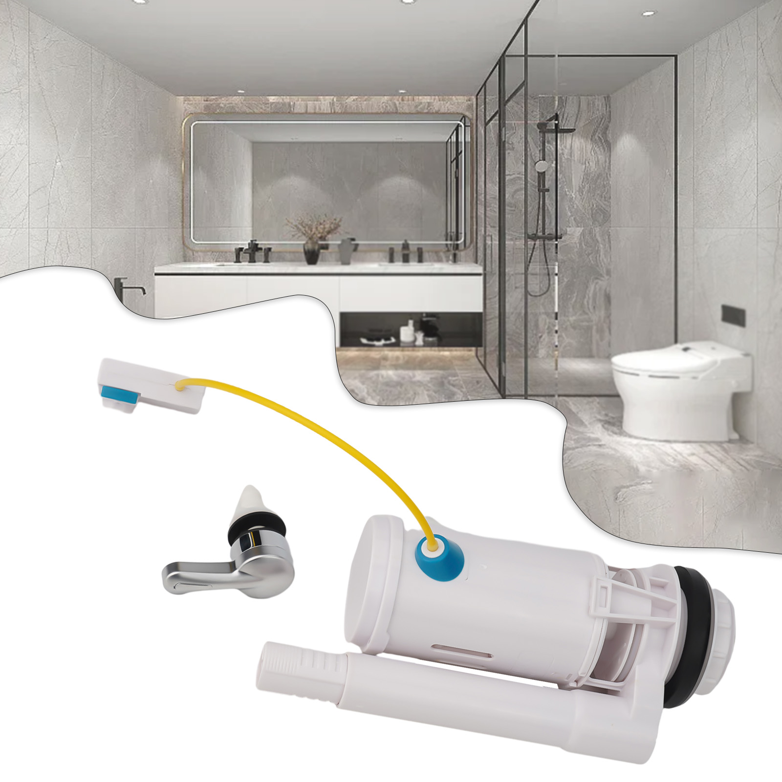 صمام تدفق مزدوج بلاستيكي للتحك - مراجعة Toilet Fill Valve وسعره